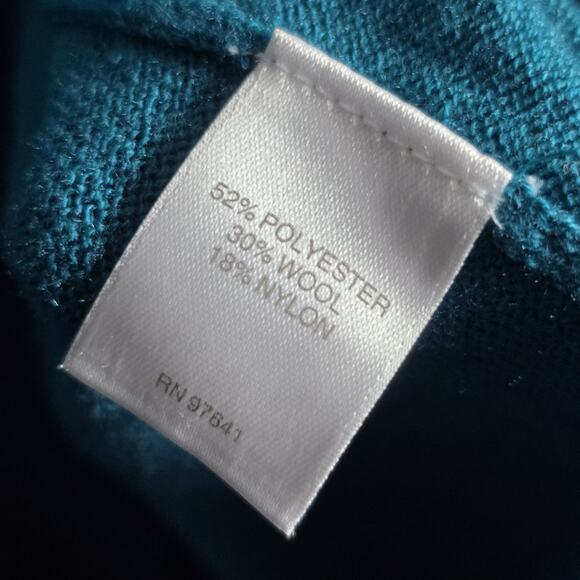 J Jill Sweater Womens Medium Cardigan Blue Pockets - Picture 6 of 6